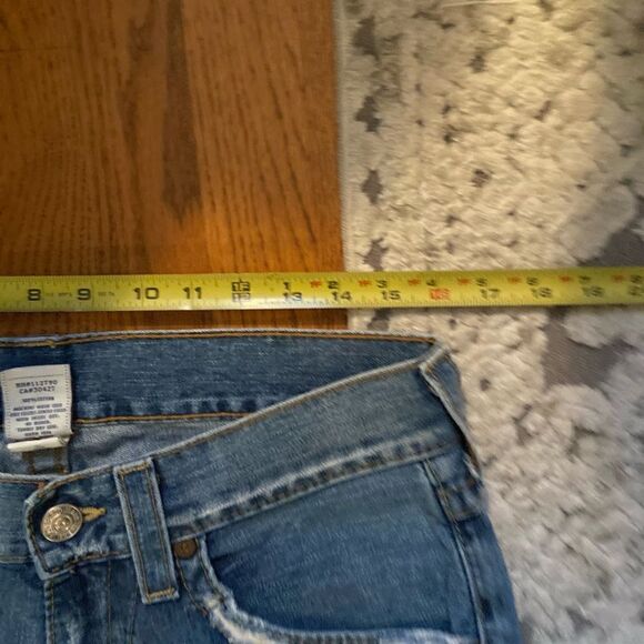 TRUE RELIGION Jeans Denim Flared Women’s 32x30 Vintage Distressed Streetwear - Picture 5 of 12